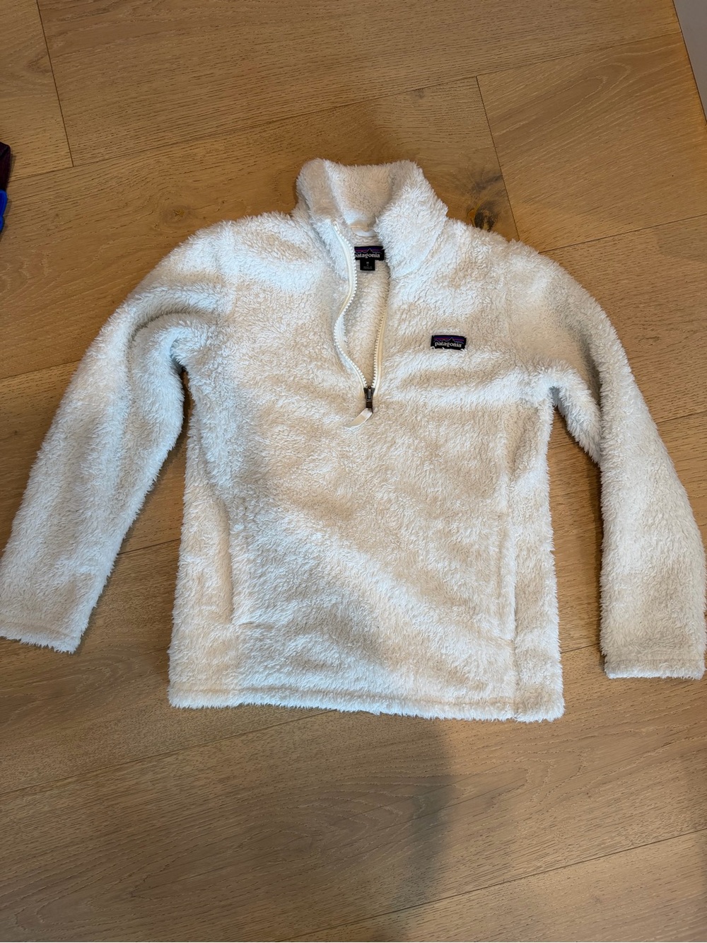 Patagonia Kids ivory Sherpa Fleece Pullover